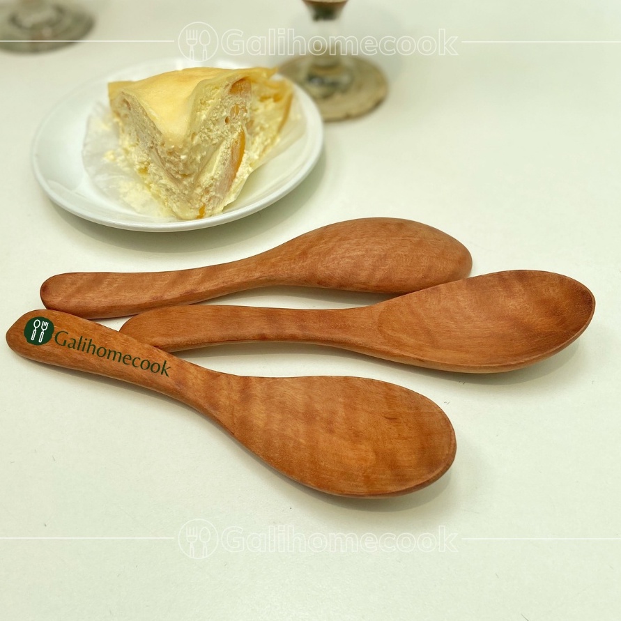 Thìa gỗ nhãn mộc ăn soup xuất khẩu 18x4,5cm | Longan wood Spoon Galihomecook TGN-5