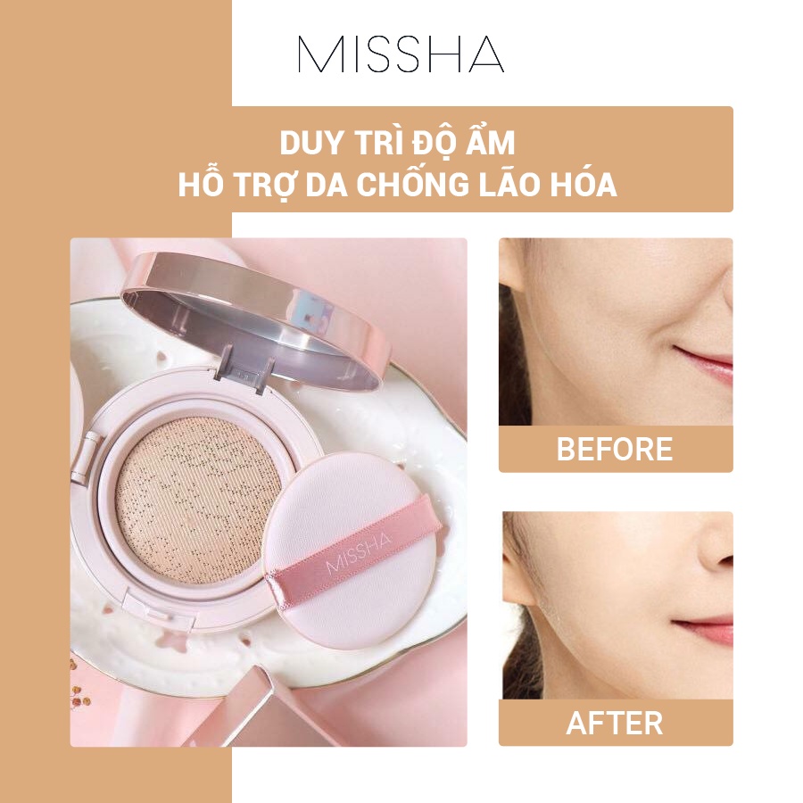 Phấn Nước Bắt Sáng Missha Cover &amp; Glow Cushion 14g