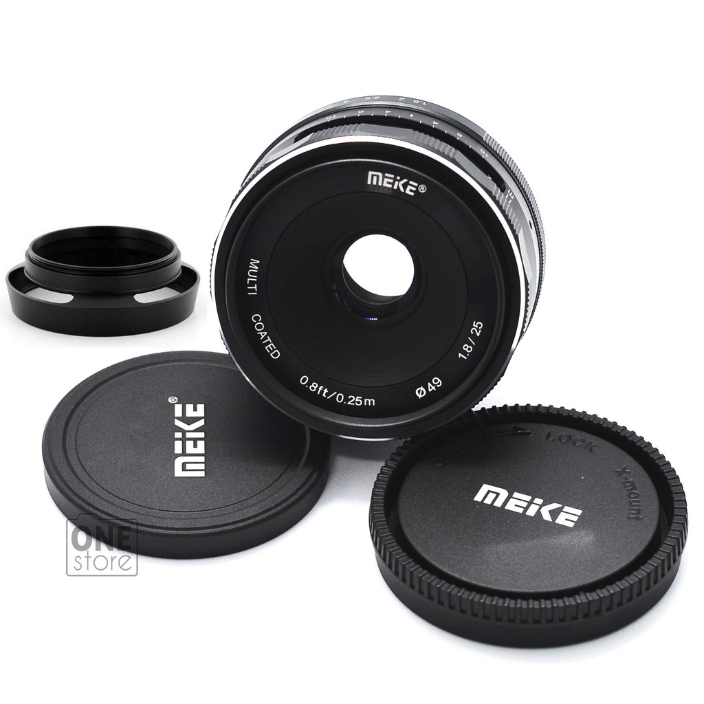 Ống kính Meike 25mm F1.8 cho máy ảnh Sony/Fuji/Canon (lấy nét thủ công)