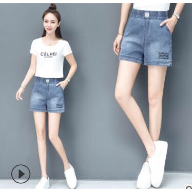 Quần short jean nữ cao cấp lưng thun dễ mặc QCNP1838