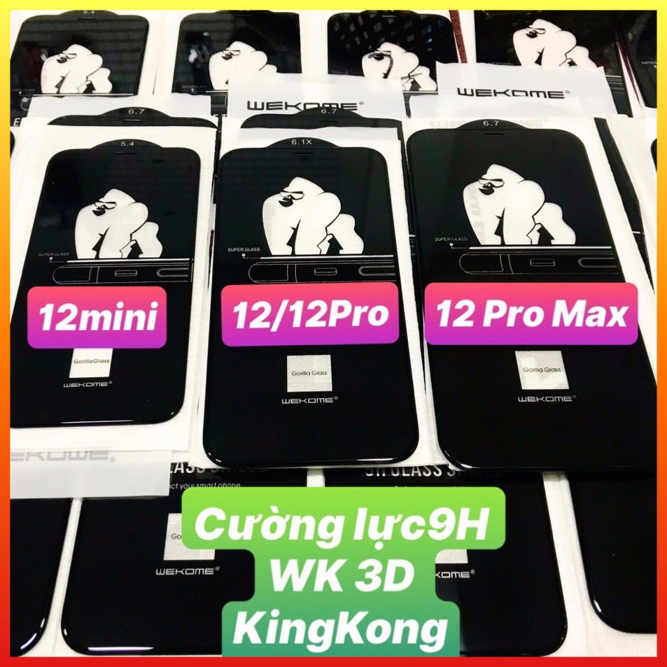 [KINGKONG] KÍNH CƯỜNG LỰC IPHONE FULL MÀN-CHÍNH HÃNG KINGKONG- TRONG SUỐT- HẠN CHẾ BÁM VÂN TAY- IPHONE 6 ĐẾN 12PROMAX