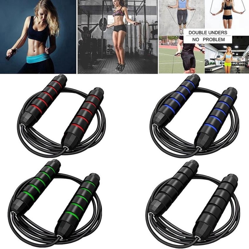 Skipping Rope Tangle-Free with Ball Bearing Rapid/ Speed Jump Ropes Cable With Memory/ Foam Handles for Aerobic Exercise Like Speed Training, Fitness