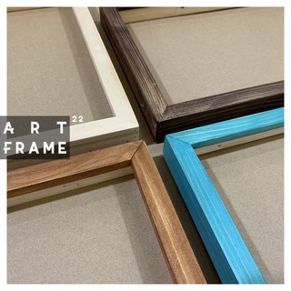 Khung tranh gỗ treo tường, khung tranh canvas 4 màu khổ vuông nhiều kích thước-KG02