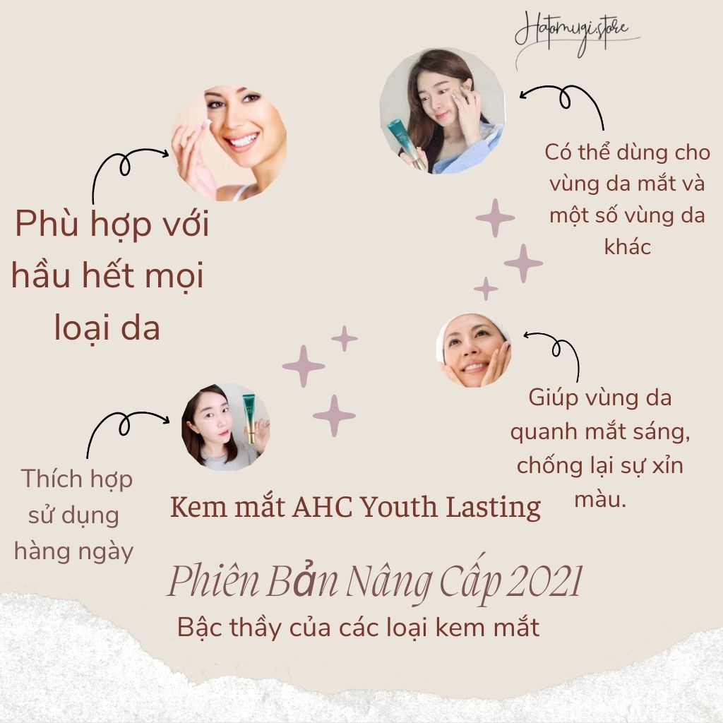 (Auth 100%) Kem mắt AHC Youth Lasting Real Eye Cream - Fullsize (30ml) &amp; Minisize (12ml)