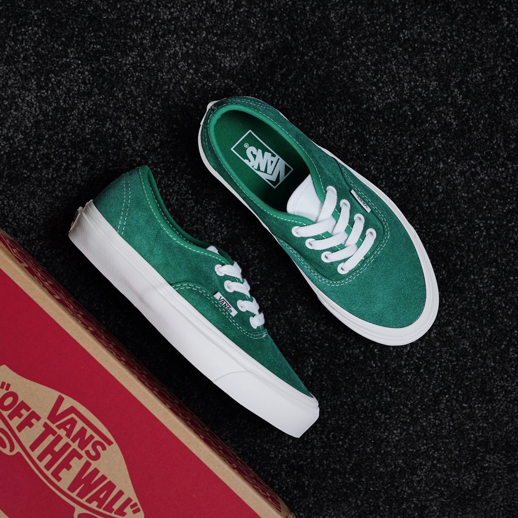Giày Vans Da Lộn Màu Xanh Lá Kiểu Retro Cá Tính