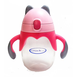 Bình tập uống nước Gluck 250ml màu hồng