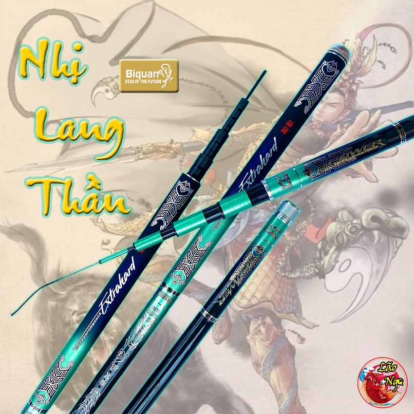 Cần câu tay Biquan Nhị Lang Thần 5H siêu nhẹ, siêu cứng, cảm giác câu tốt, tải cá lớn