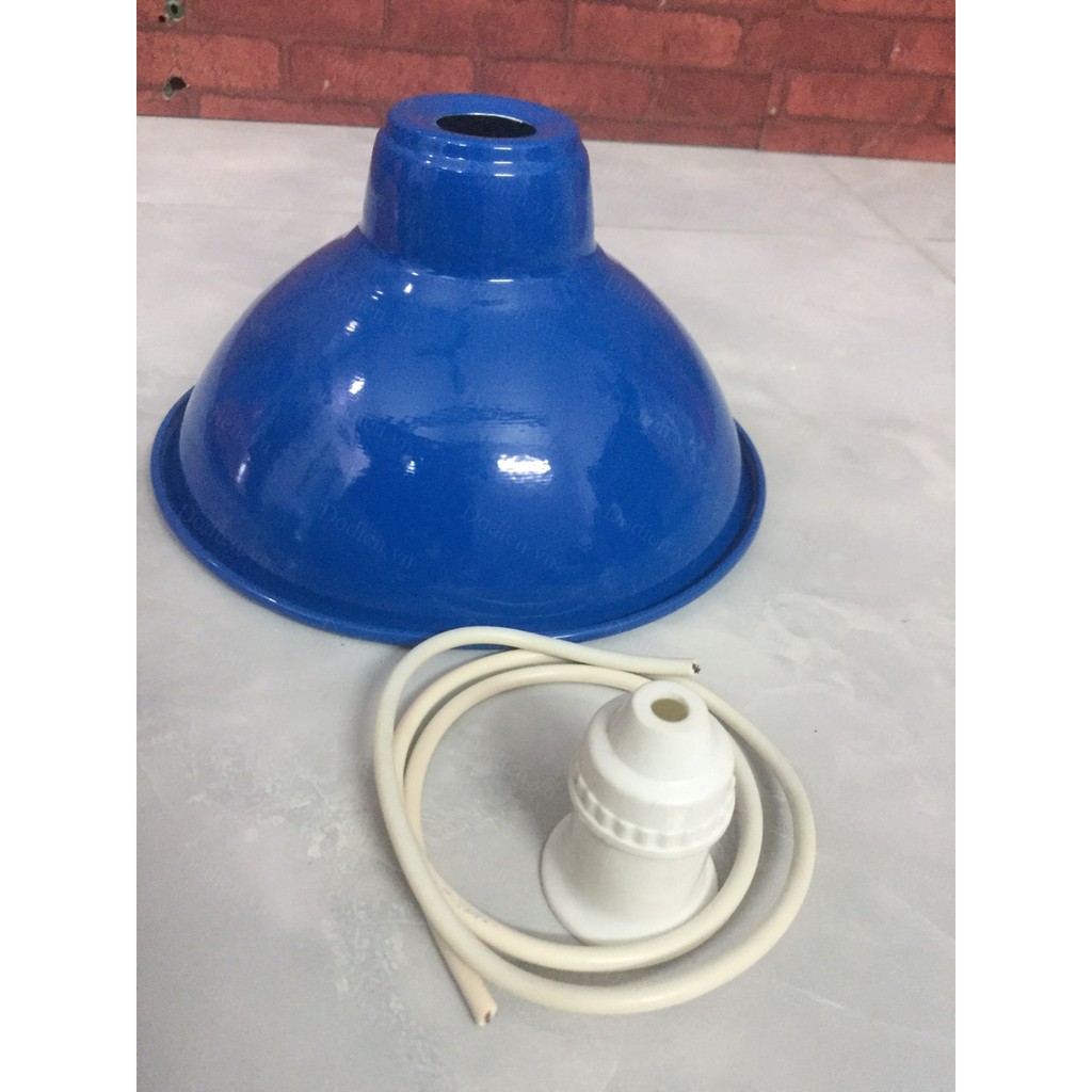 Bộ chao nhôm thả nhiều màu T038 kèm đui và dây đèn dài 1 mét