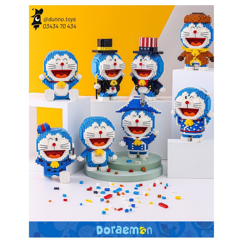 Set quà tặng Đồ chơi lắp ráp Doraemon - Hộp quà tặng sinh nhật Doremon Dunno Bricks