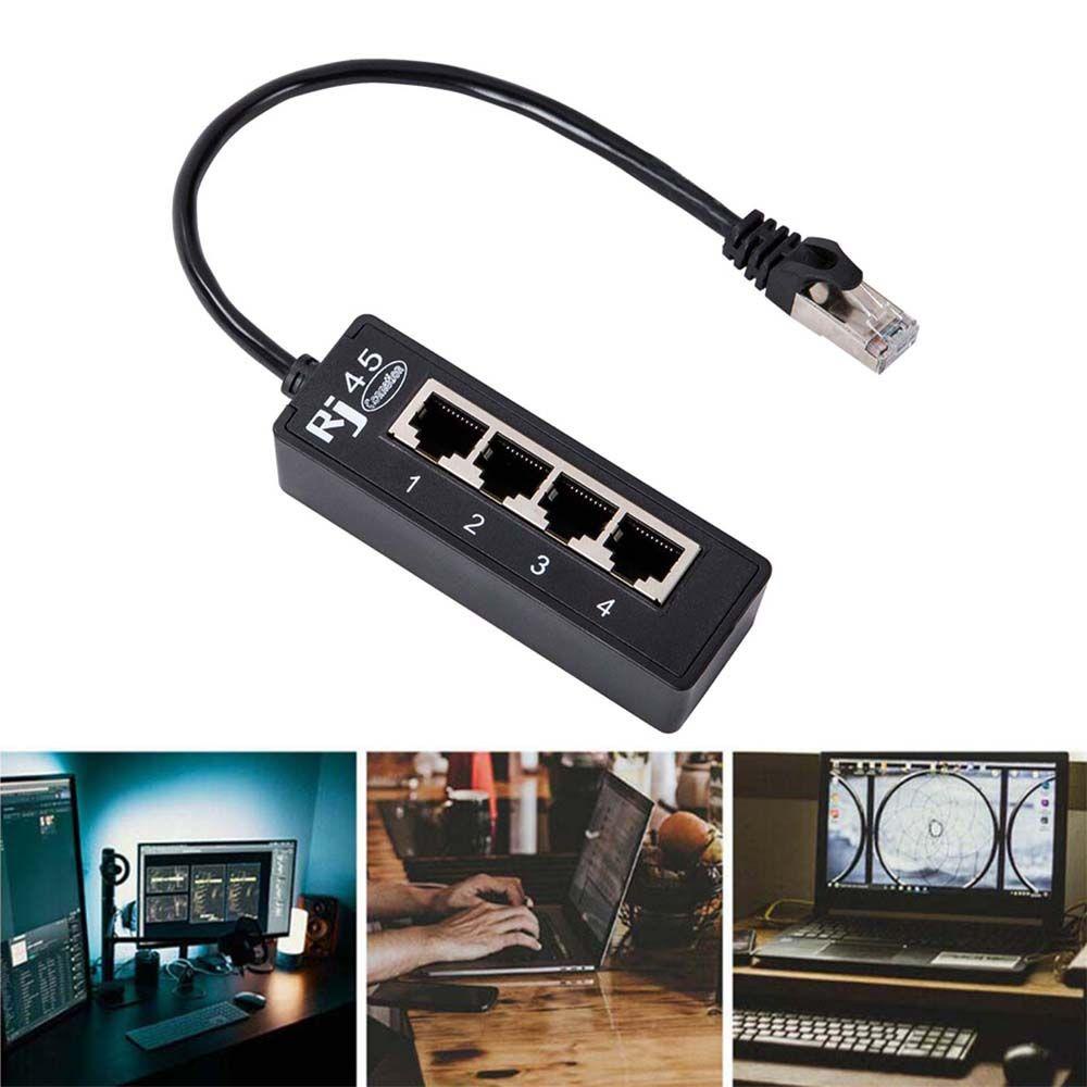 Set 1 Bộ Chia 4 Cổng Mạng Nối Dài RJ45