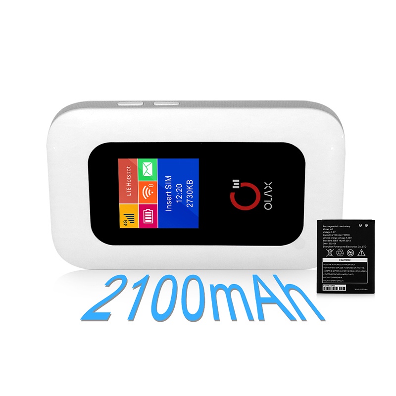 Bộ Phát Wifi 4G LTE OLAX MF982 MF980L Màn Hình LCD Tốc Độ 150Mpbs Pin 3000mAh, Hỗ Trợ 10 Thiết bị Kết nối Hàng Chính Hãn