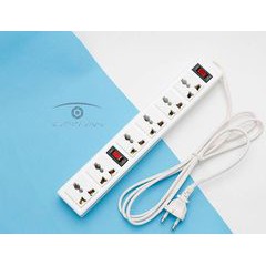 Ổ CẮM ĐIỆN QUANG ĐQ 001A-01 (6 LỖ CẮM 2 CHẤU) DÂY 2M