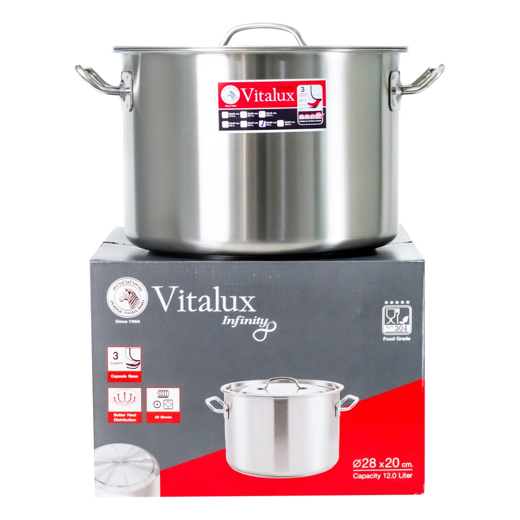 Nồi hầm ZEBRA Thailand Cao cấp Vitalux Infinity 28x20cm - 12L - 171346