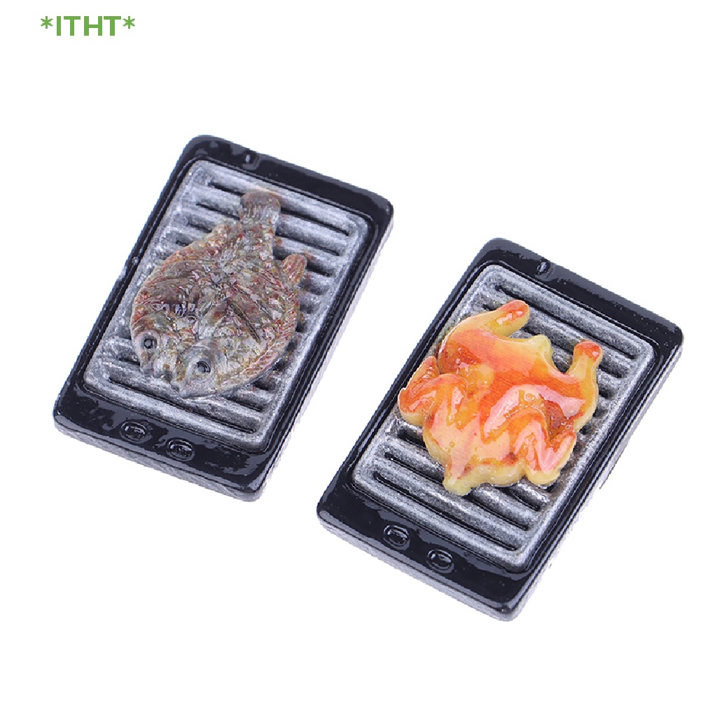 Mô Hình Thịt Nướng Bbq Hoặc Cá Kabob Trang Trí Nhà Búp Bê 1 / 12 Mới