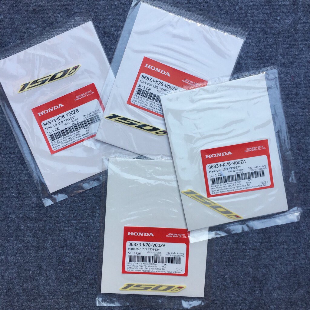Tem Chữ 150i 125i Honda SH 150 Chính Hãng SH 2017-2019