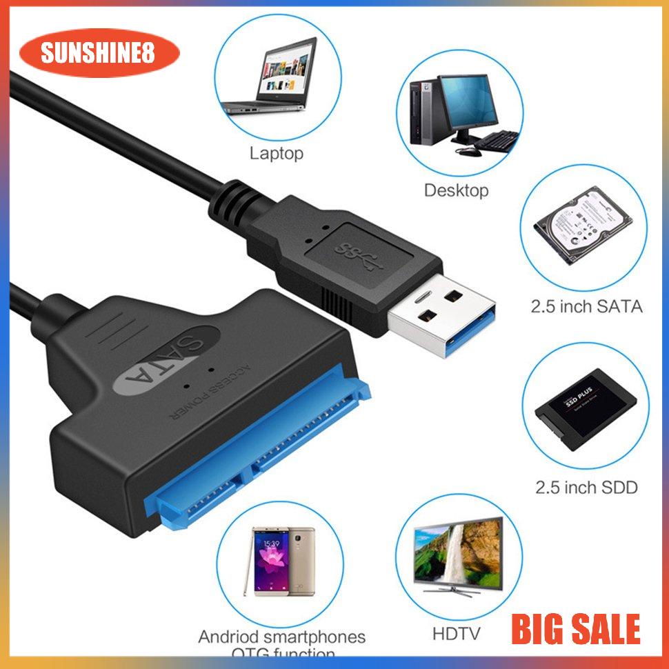 【SUN】SATA USB Adapter Cable SATA To USB 3.0 Data Transfer Converter Cables