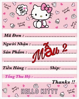 Decal phiếu giao in hình dễ thương