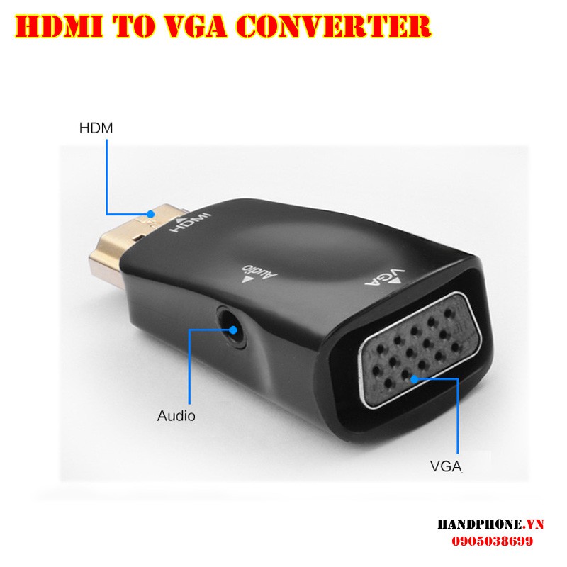 Cổng chuyển đổi HDMI to VGA + Audio Converter