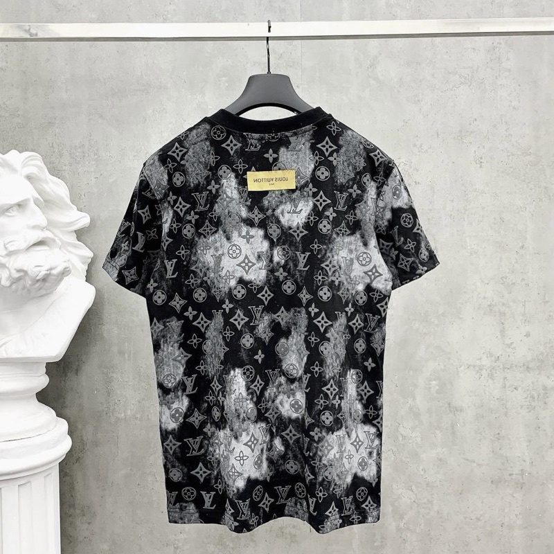 Áo Phông Nam Loang Xám Dập Nổi Vân Hoa Chữ Cực Đẹp AP07P