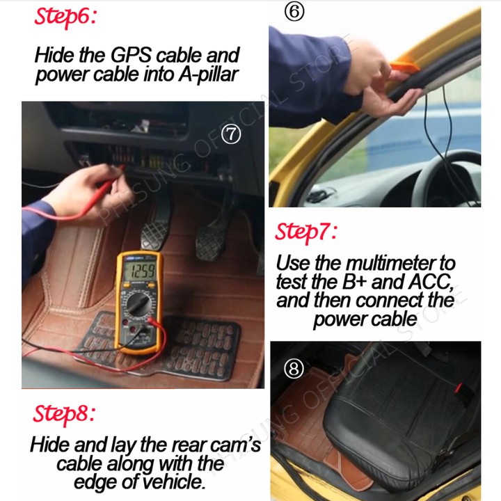 Camera hành trình cao cấp Whexune K950 màn hình cảm ứng 10 inch, tích hợp 4 camera, Android Wifi GPS | BigBuy360 - bigbuy360.vn