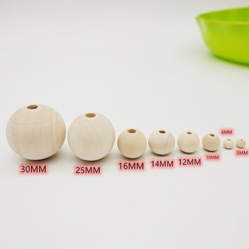 Hạt gỗ to 3cm đường kính lỗ 1cm