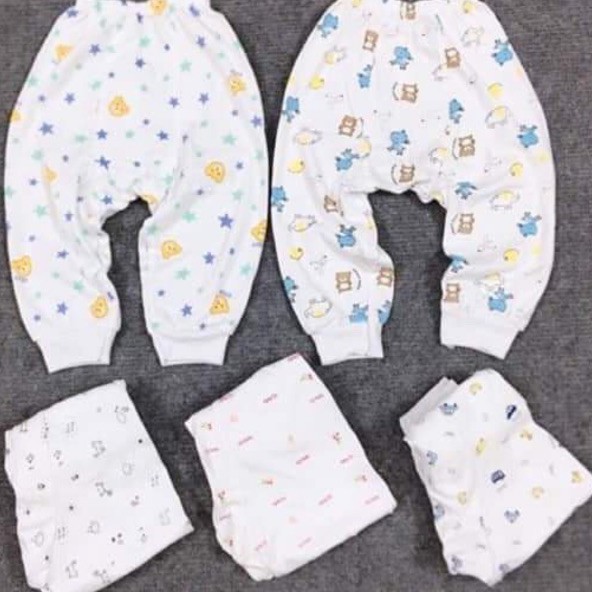 SET 10 quần dài cotton đáp đũng cho bé