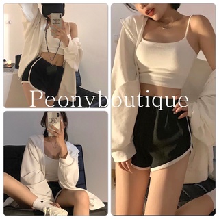 Set 3 Món Khoác Nỉ Short Viền PEONYB Nữ [FREESHIP] 🌸 Áo jacket hoodie form rộng kèm 2 dây sooc đùi cá tính Ulzzang 🌸