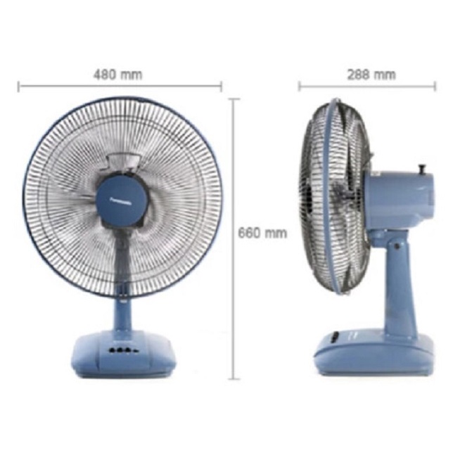 Quạt bàn Panasonic F400CB / CI màu xanh / màu trắng- Tặng phích cắm 3 chân- Bảo hành chính hãng