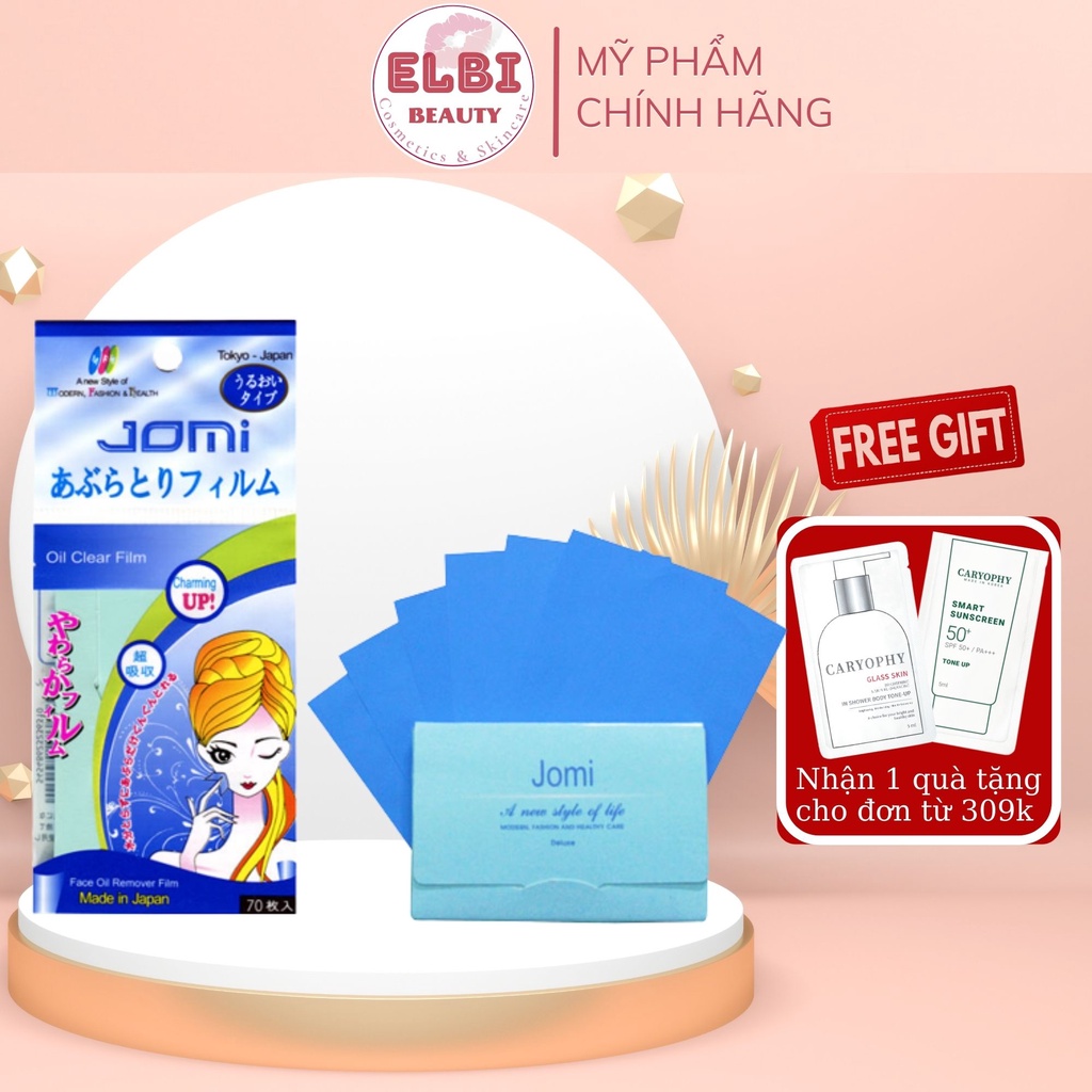 Giấy Thấm Dầu Jomi Nhật Bản , Jomi Oil Clear Film 70 tờ - Elbi Beauty Cosmetics & Skincare