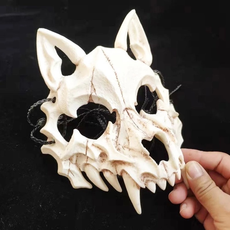 Mặt Nạ Hóa Trang Halloween Hình Bộ Xương 3D Kinh Dị