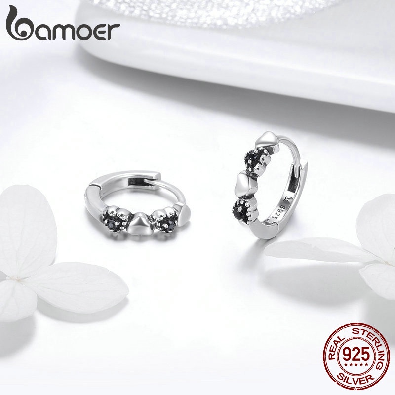 Đôi khuyên tai Bamoer đính đá thời trang dành cho nữ