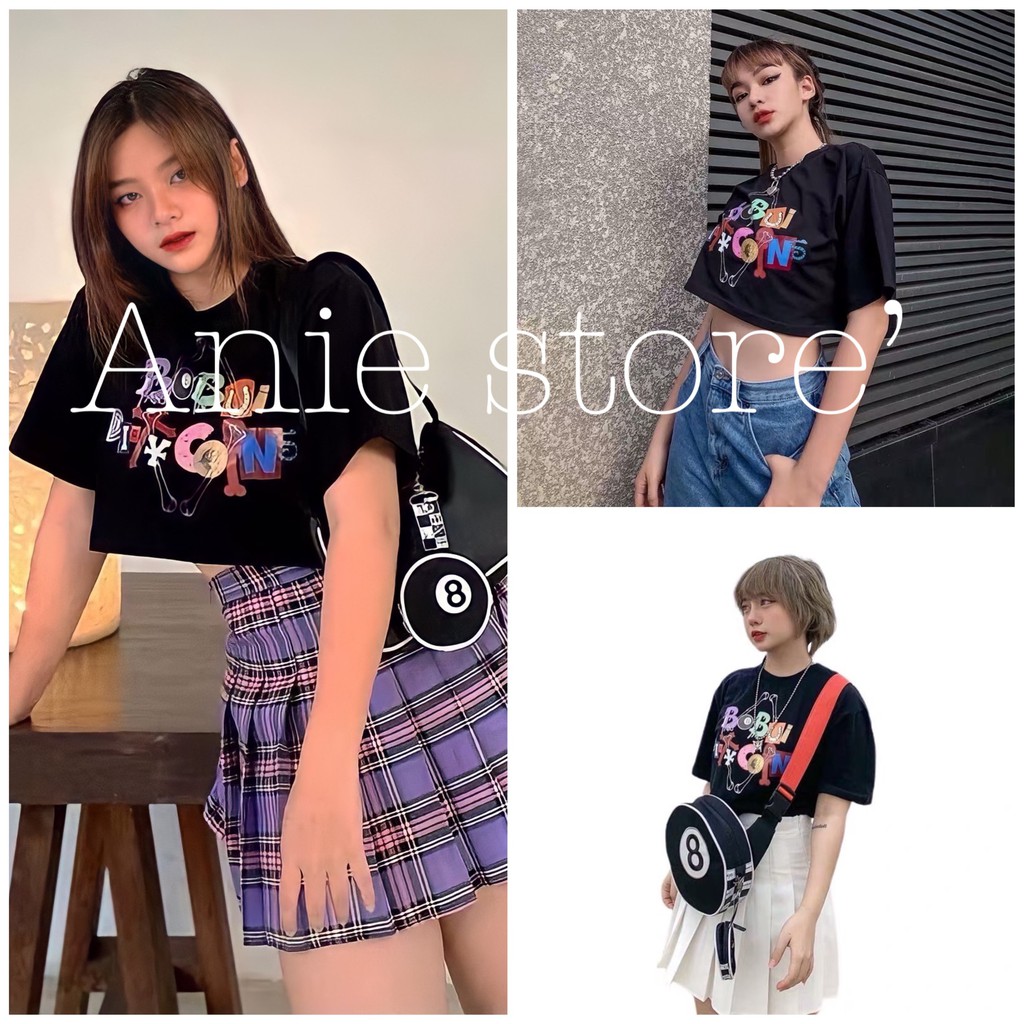 [Mã FAMAYWA giảm 10K đơn 50K] Áo Croptop Nữ BoBui 🦋FREESHIP🦋 Áo Phông Dáng Ngắn Cộc Tay In Chữ | BigBuy360 - bigbuy360.vn