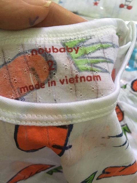 Combo 5 bộ cộc cotton giấy 𝐋𝐎𝐀̣𝐈 𝟏 cài vai cho bé