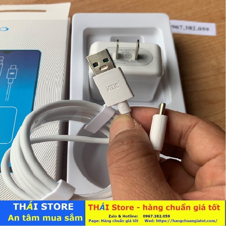 Bộ sạc Siêu nhanh OPPO R17 chính hãng, công suất 20W - VOOC 3.0, chân USB to Type C (mã SA07) - bảo hành 6 tháng