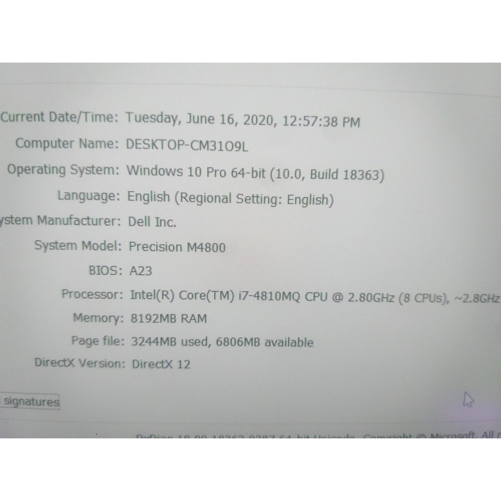 Laptop Dell Precision M4800 -RAM 8GB -SSD 240G - Card K1100M -Màn 15,6 FHD | BigBuy360 - bigbuy360.vn