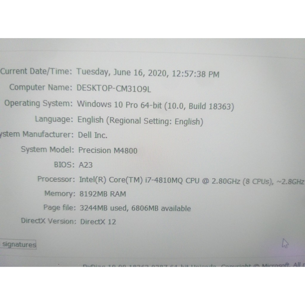 Laptop Dell Precision M4800 -RAM 8GB -SSD 240G - Card K1100M -Màn 15,6 FHD | BigBuy360 - bigbuy360.vn