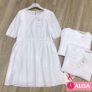 Váy babydoll trắng - alisa