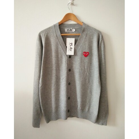 Áo khoác cardigan dệt kim cổ chữ v thêu hình trái tim thời trang cho nữ