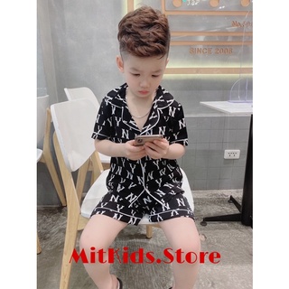 Pijama cho bé trai/gái,bộ pijama lụa cho bé (9-23kg)