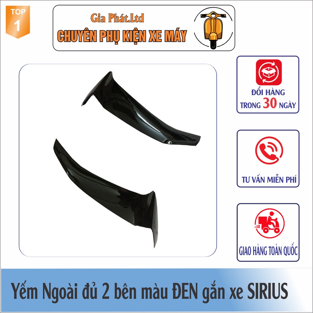 Yếm ngoài màu ĐEN gắn xe Sirius đời 2005-2008 nhựa ABS bền đẹp