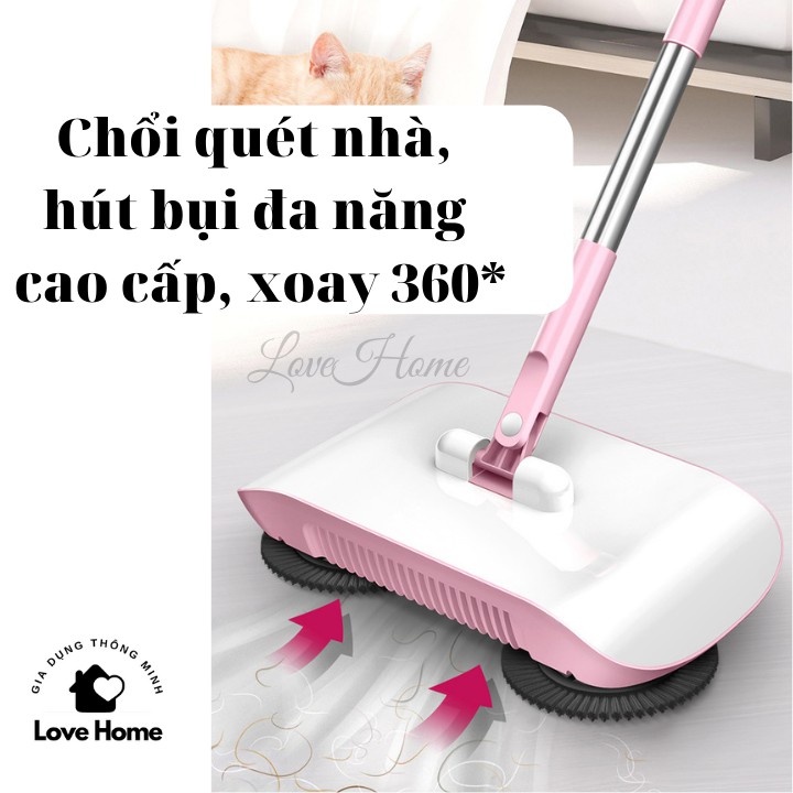 Chổi Quét Nhà Tự Động Xoay 360 Độ Hiện Đại, Hút Bụi Đa Năng Cao Cấp Không Cần Sạc Điện (Video Quay Trực Tiếp Ở Cuối).