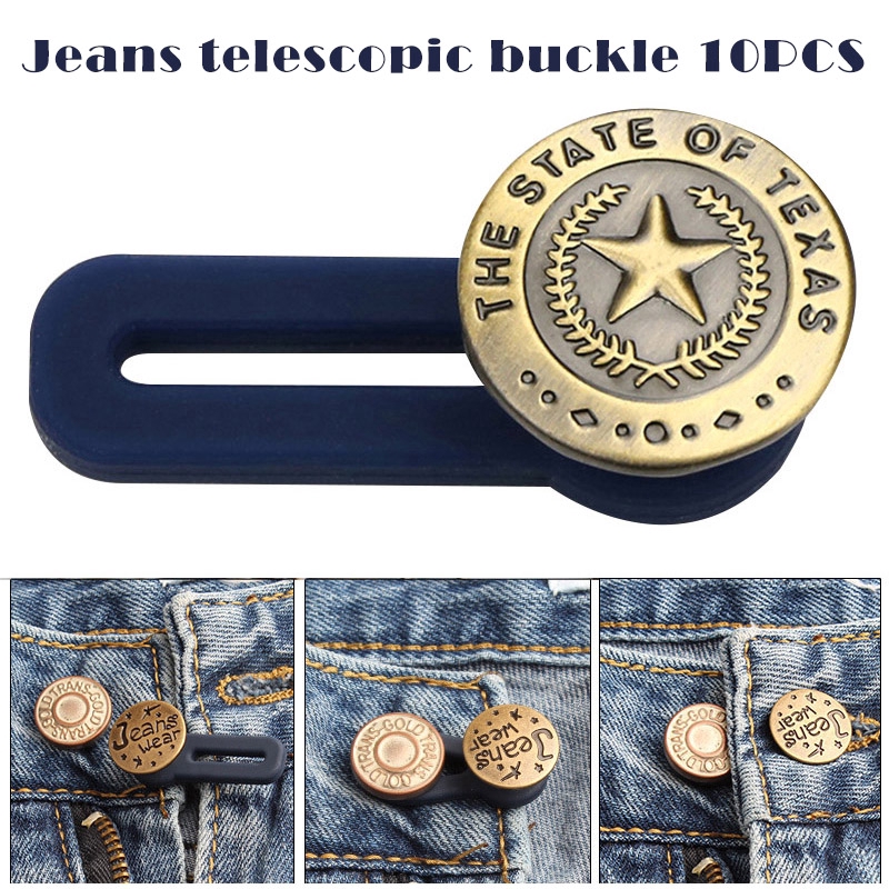 Set 3 nút điều chỉnh nới rộng thêm cho quần jeans bằng silicone không cần phải may