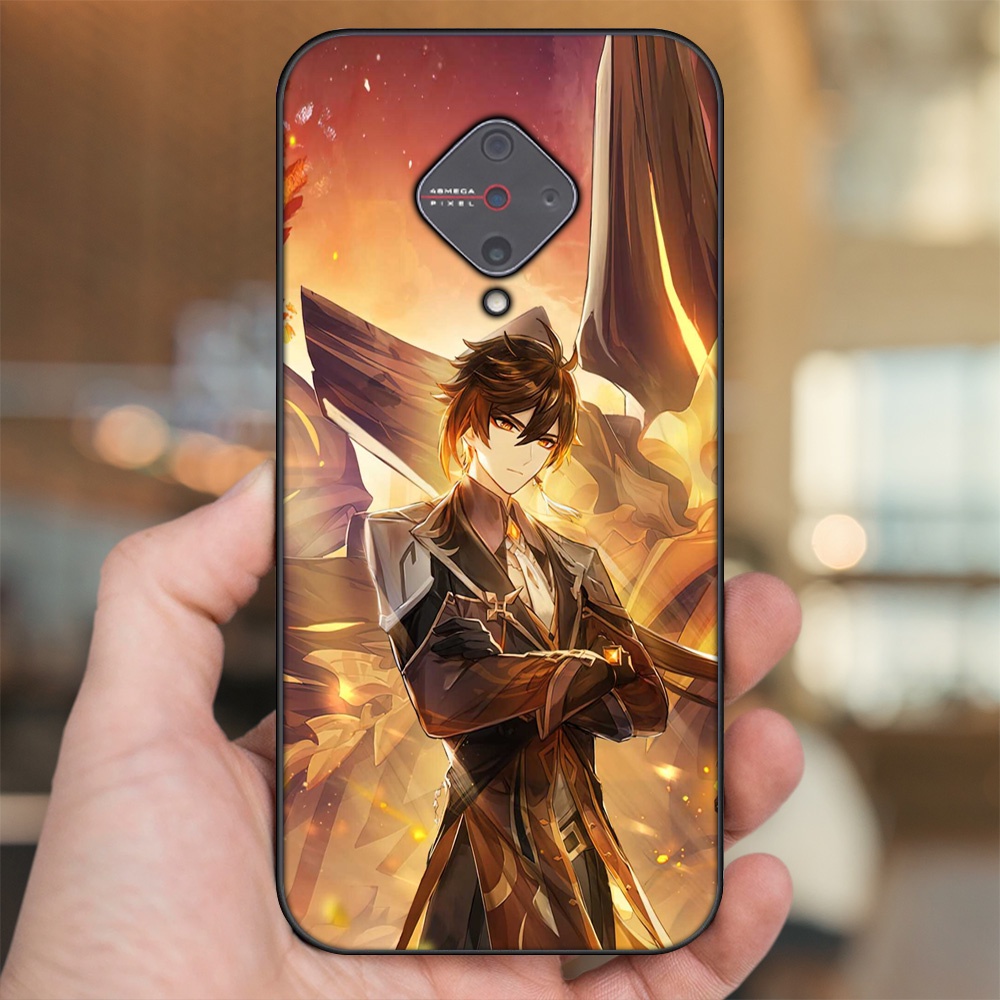 Ốp lưng Vivo S1 Pro viền đen in hình Zhongli Genshin Impact