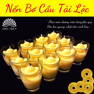 12 Ly Nến Bơ Cầu Tài Lộc 🚛FREESHIP🚛 dùng trong việc cầu tài hằng ngày, nến sạch không khói, không mùi, cháy ~3 giờ