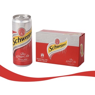 Thùng Soda Gừng Schweppes Dry Ginger Ale 24 lon 320ml