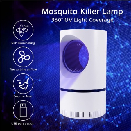 Máy Bắt Muỗi ( Loại 1) Đèn Bắt Muỗi Mosquitio Killing - Thu Hút Muỗi Bằng Ánh Sáng Tím và Quạt Gió