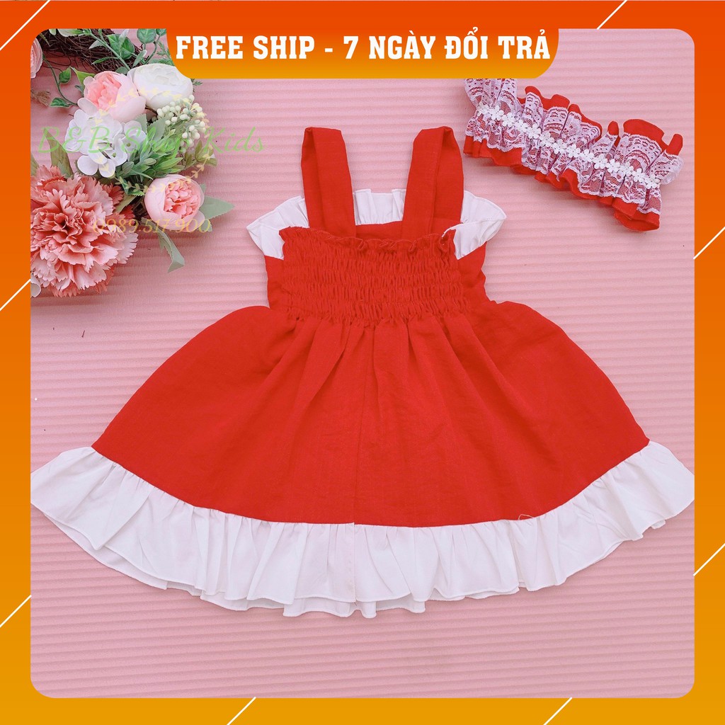 [Freeship - Hàng thiết kế CC]Đầm công chúa cho bé 𝐓𝐀̣̆𝐍𝐆 𝐊𝐄̀𝐌 𝐓𝐔𝐑𝐁𝐀𝐍]/ đầm lolita 2 dây đỏ/ váy thiết kế/B&B SHOP KIDS