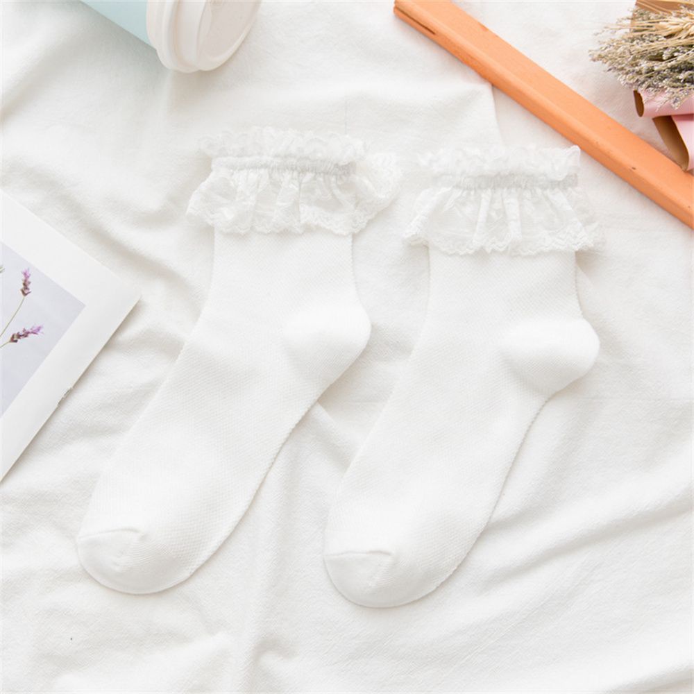 Quần Tất Lưới Phối Ren Hoa Nhiều Màu Sắc Phong Cách Lolita Y2K