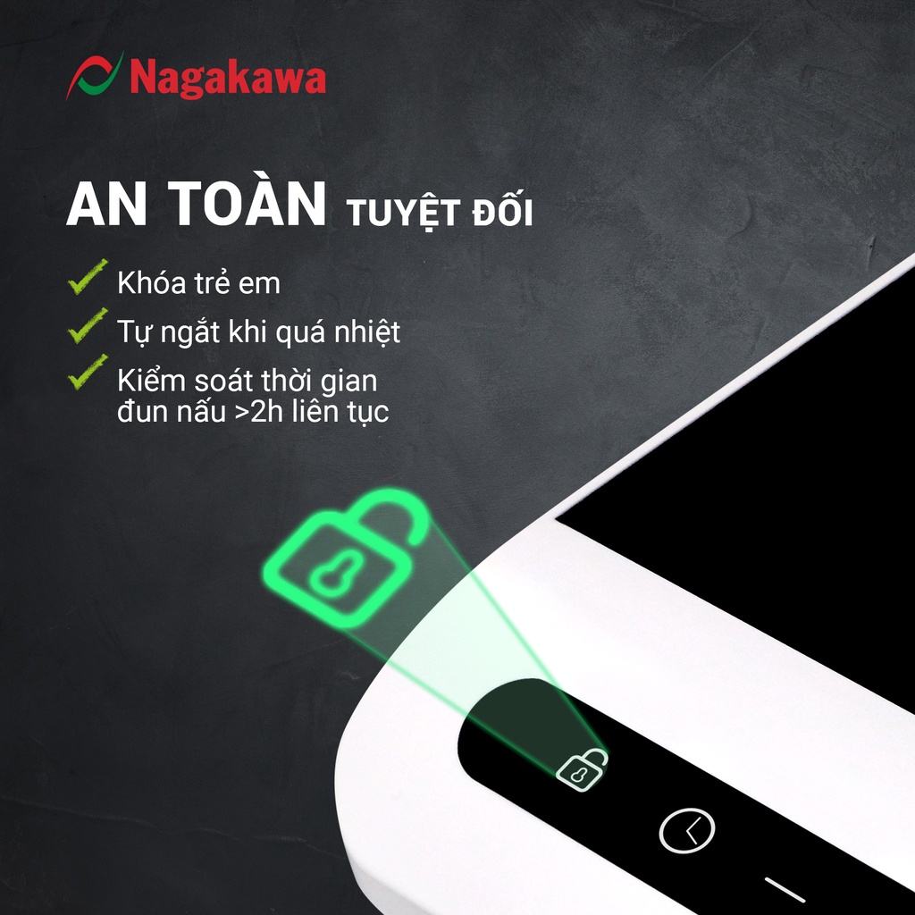 Bếp Từ Đơn Nagakawa NAG0712 Tặng Kèm NồI Lẩu Chuyên Dụng 30cm