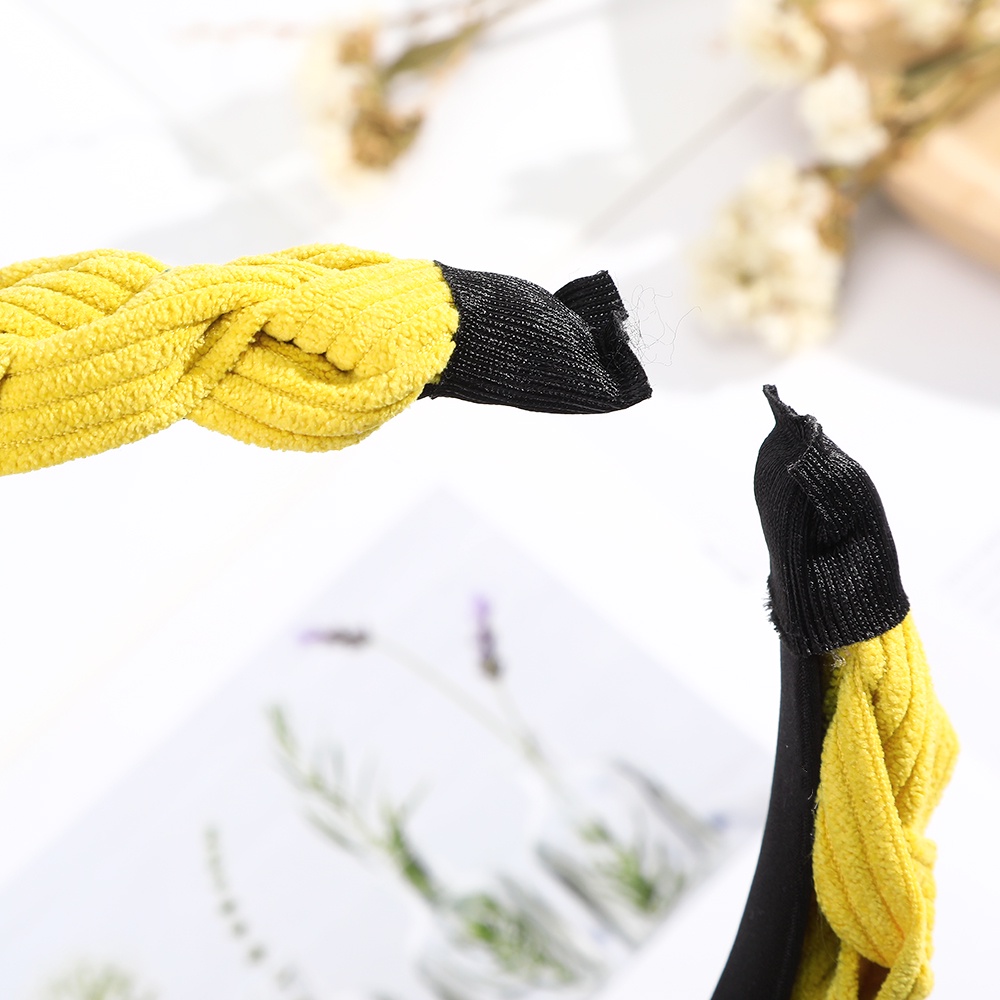 Băng đô Haimeikang bằng vải kiểu xoắn thời trang Hàn Quốc nhiều màu tùy chọn